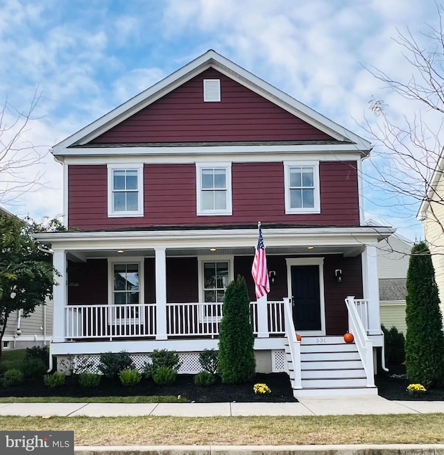 view of front of house featuring a porch