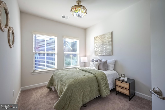 bedroom with carpet