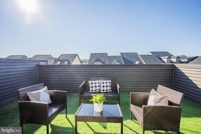 view of patio with outdoor lounge area