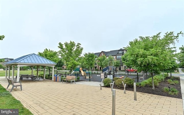 view of home's community featuring a gazebo