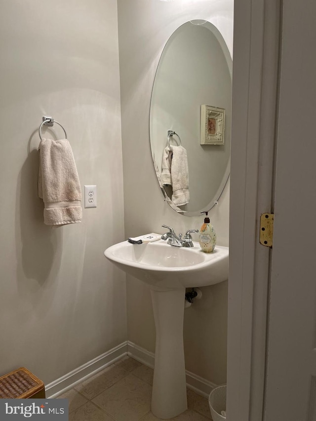 bathroom featuring tile patterned flooring