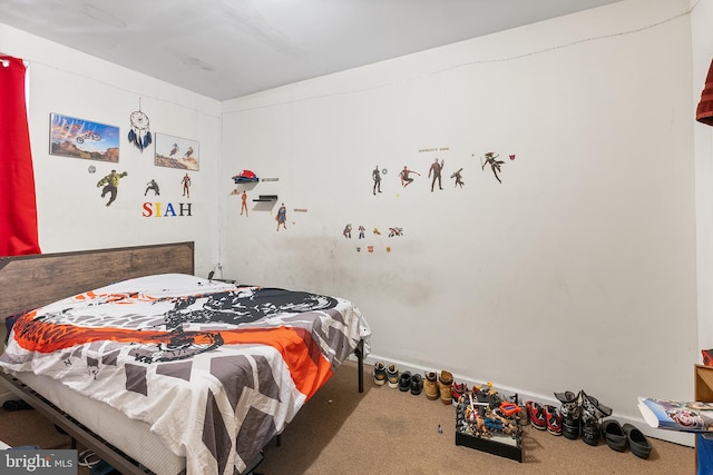 bedroom with carpet floors