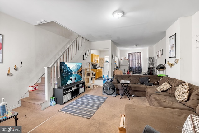 view of carpeted living room