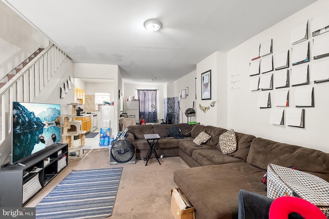 view of carpeted living room