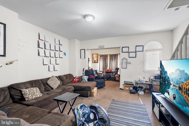 view of carpeted living room