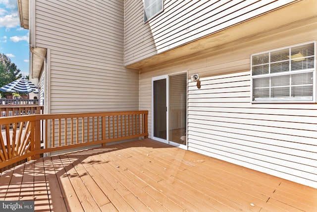 view of wooden deck