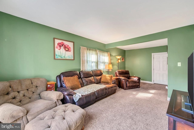 view of carpeted living room