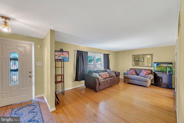 living room featuring wood-type flooring