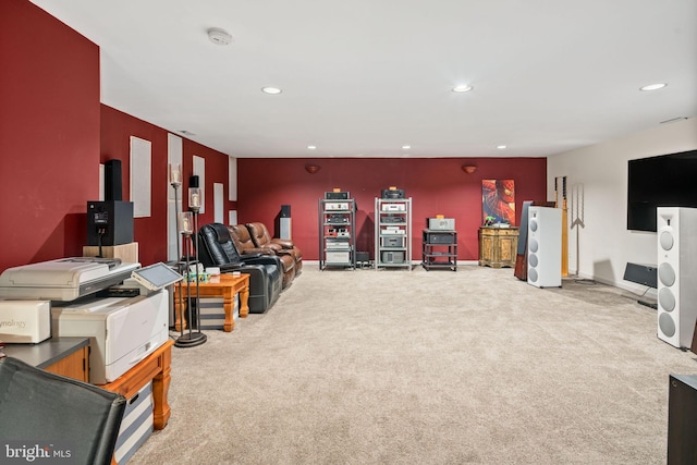 view of carpeted living room