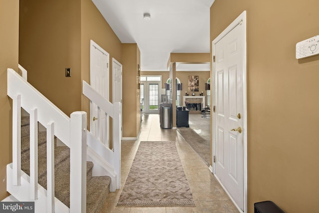 view of carpeted entryway