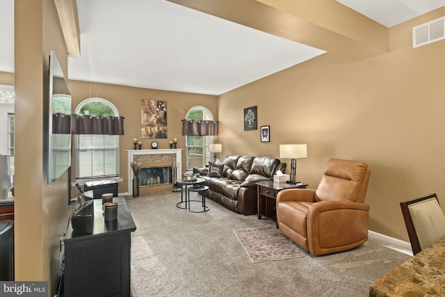 view of carpeted living room