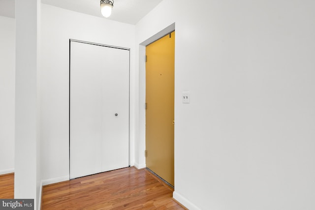 hall featuring hardwood / wood-style flooring