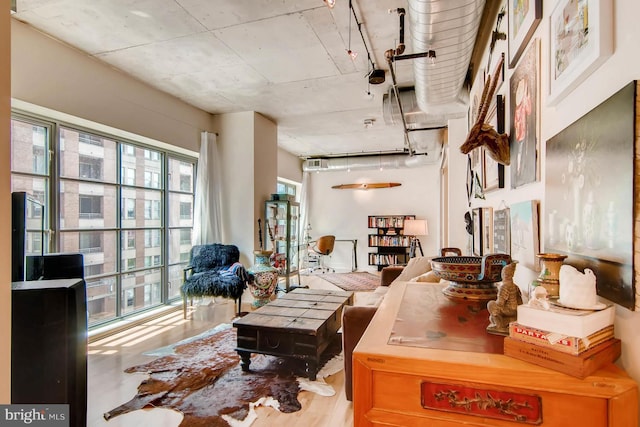 interior space featuring hardwood / wood-style floors