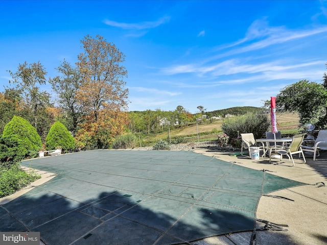 view of pool featuring a patio