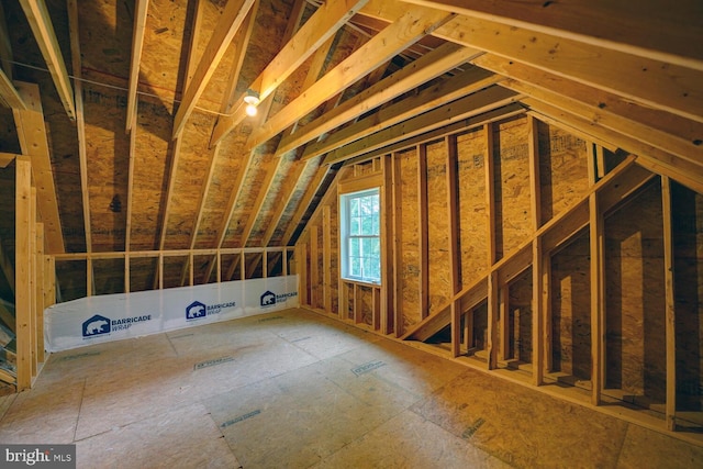 view of attic