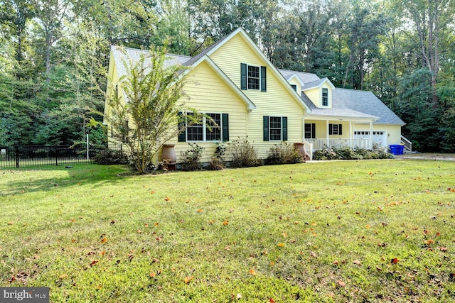 view of front of house with a front yard