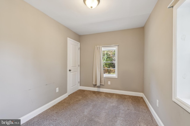 view of carpeted empty room