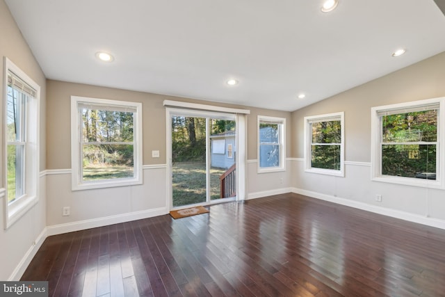 interior space with lofted ceiling