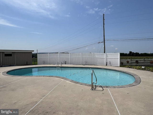 view of pool with a patio