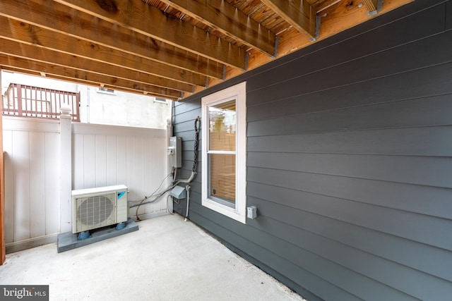 view of patio featuring ac unit