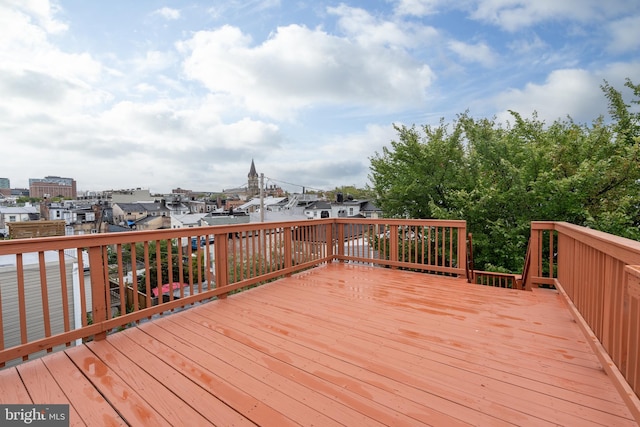 view of wooden deck