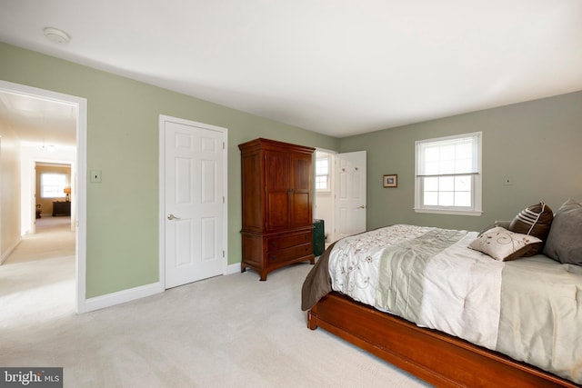 view of carpeted bedroom