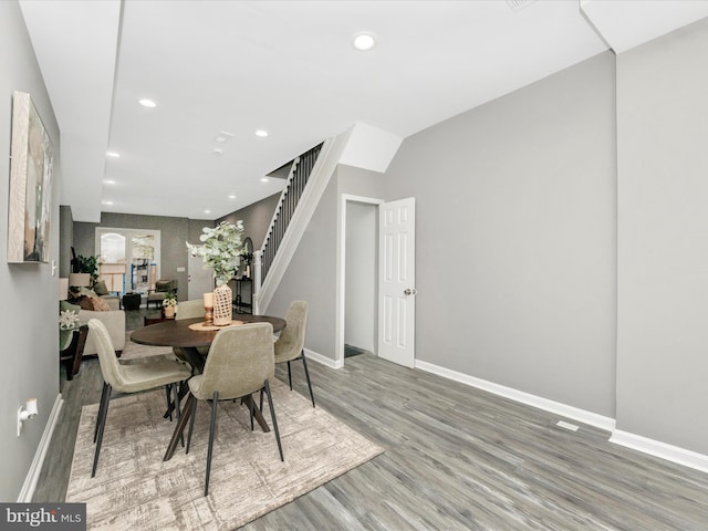 dining room featuring hardwood / wood-style flooring