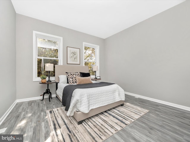 bedroom featuring hardwood / wood-style flooring