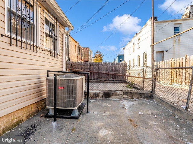 view of patio / terrace featuring central air condition unit