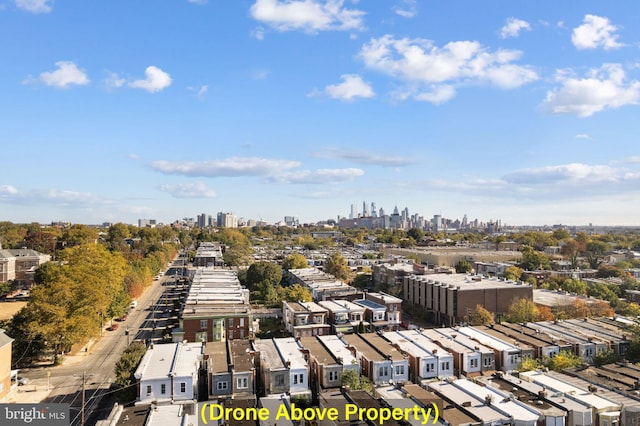 1306 S Paxon St, Philadelphia, PA 19143 - aerial view of city skyline