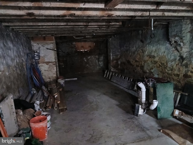 view of basement