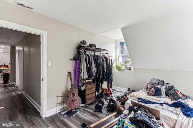 bedroom featuring hardwood / wood-style floors