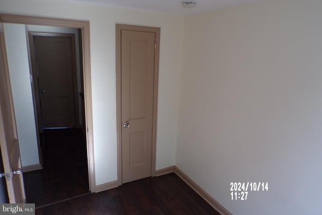 interior space featuring dark wood-type flooring