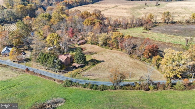 bird's eye view featuring a rural view