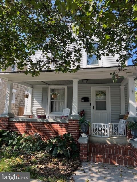 exterior space with a porch