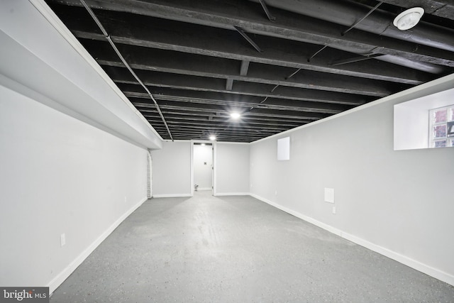 view of basement