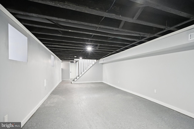 view of basement