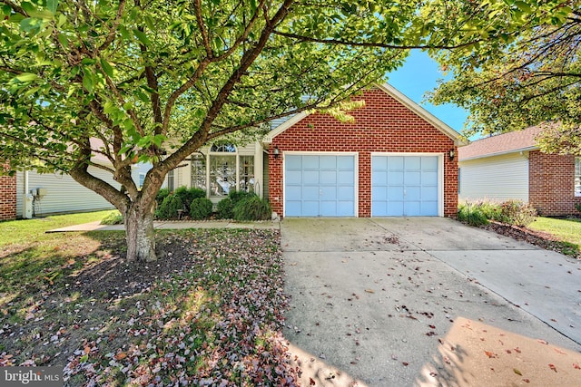 view of property with a garage