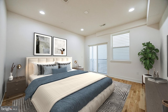 614 W Master St Unit 2, Philadelphia, PA 19122 - bedroom with recessed lighting, visible vents, and light wood-type flooring