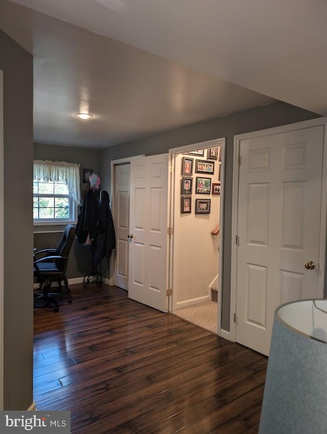 48 W 3rd St, Everett, PA 15537 - office featuring dark wood-style floors and baseboards
