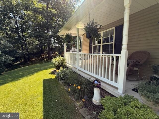 48 W 3rd St, Everett, PA 15537 - view of grassy yard with a porch