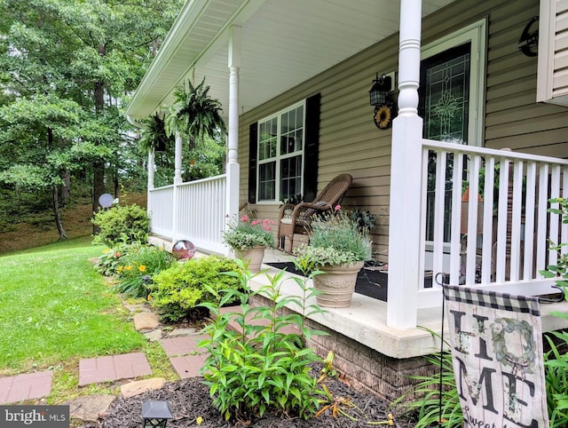 48 W 3rd St, Everett, PA 15537 - entrance to property with a porch and a yard