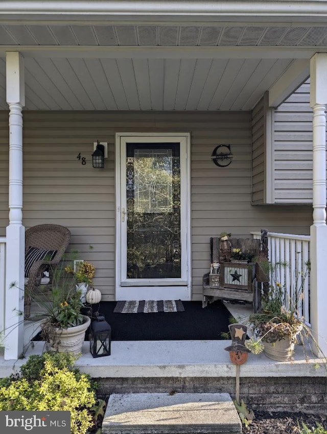 48 W 3rd St, Everett, PA 15537 - property entrance featuring covered porch