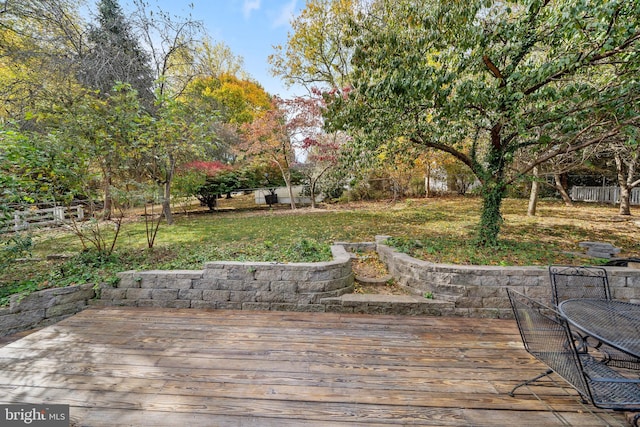 view of wooden deck