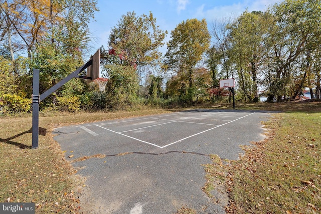 view of basketball court