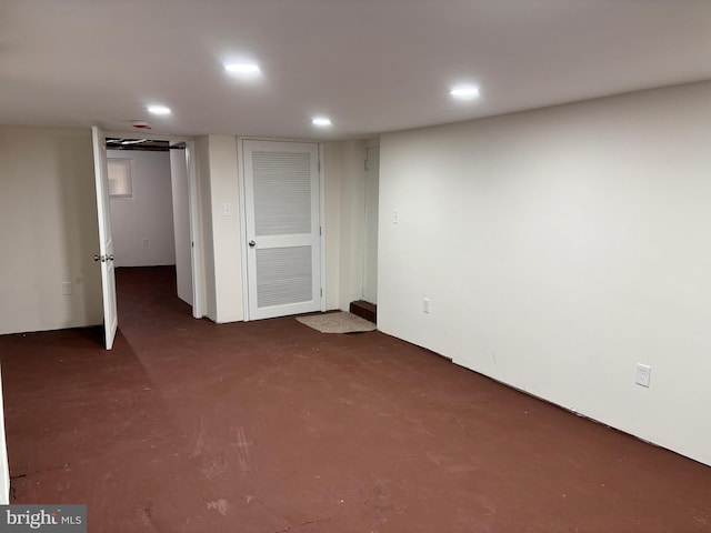 view of basement