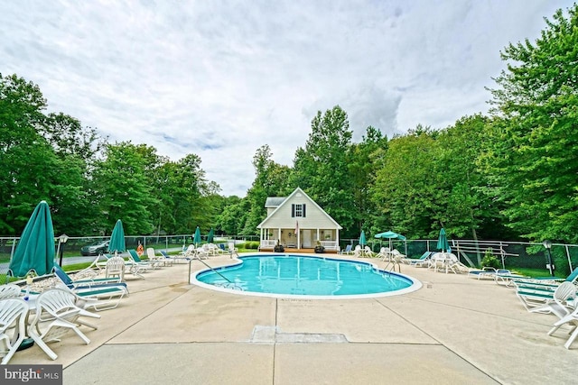 view of pool with a patio