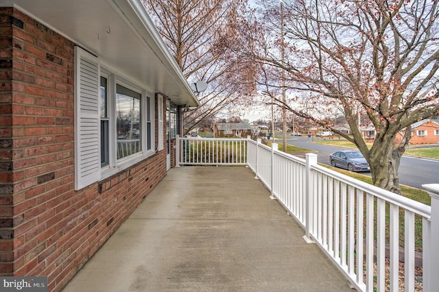 view of patio with a porch