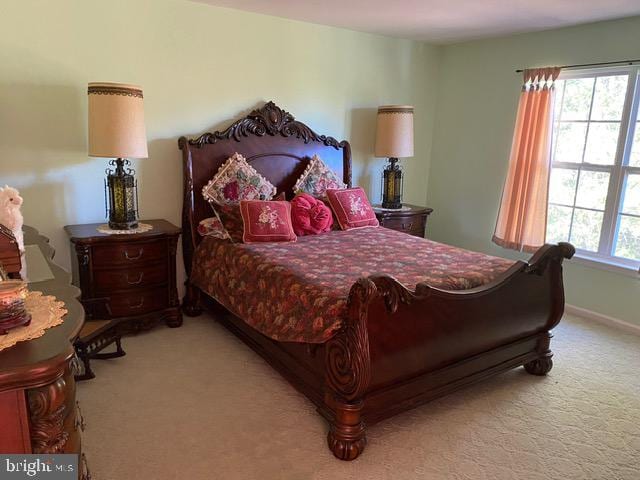 bedroom with carpet floors