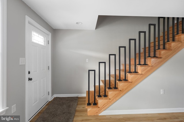 entryway featuring light hardwood / wood-style flooring